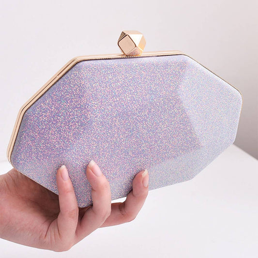 WOMEN FASHION IRREGULAR PRISMATIC CLUTCH BAG_CWAB0615