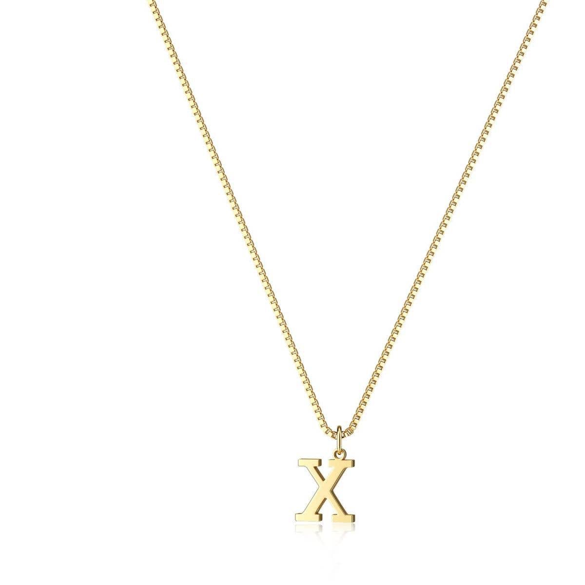 Simple and fashionable glossy 26-letter necklace