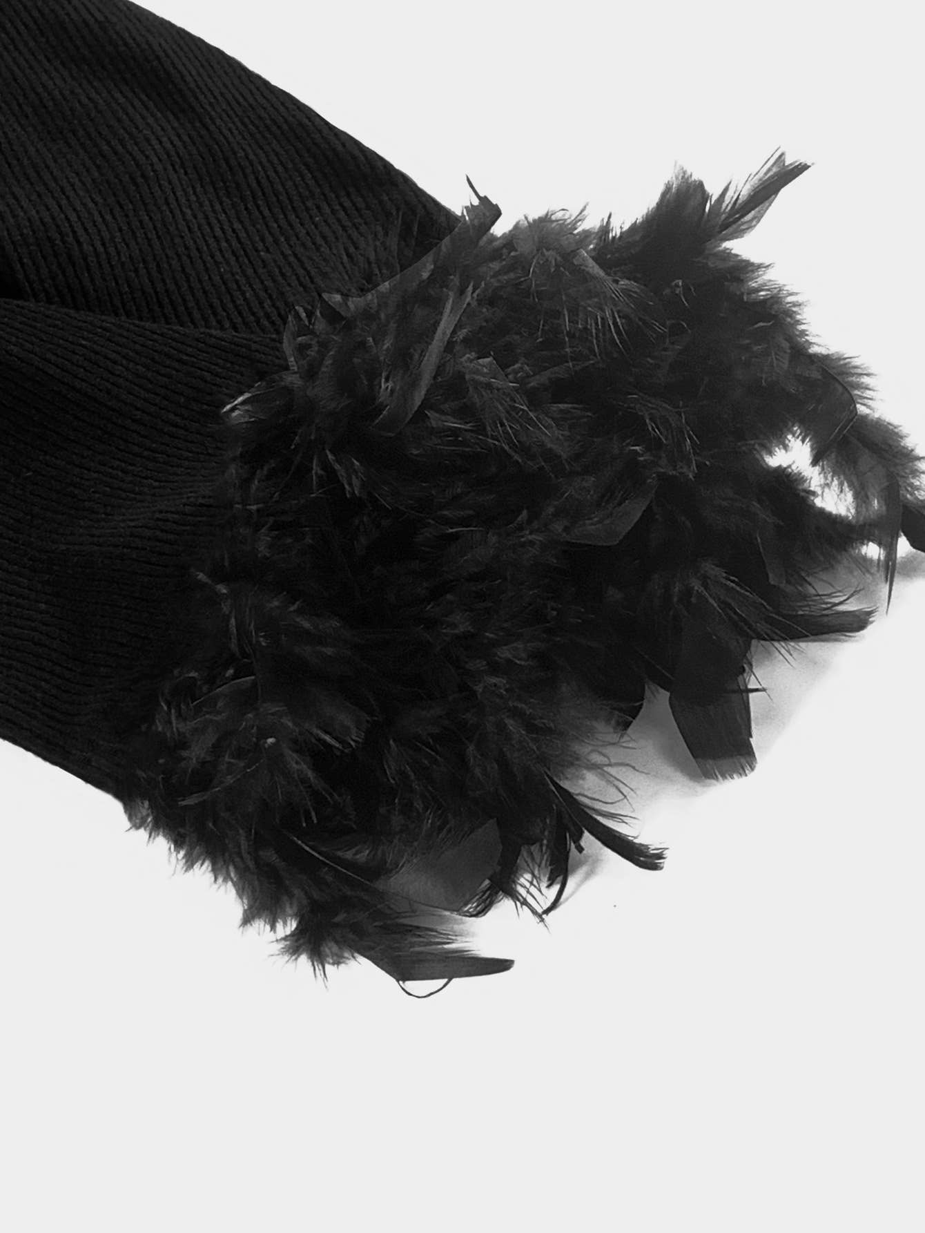 Stylish pullover top hair knit flared sleeves