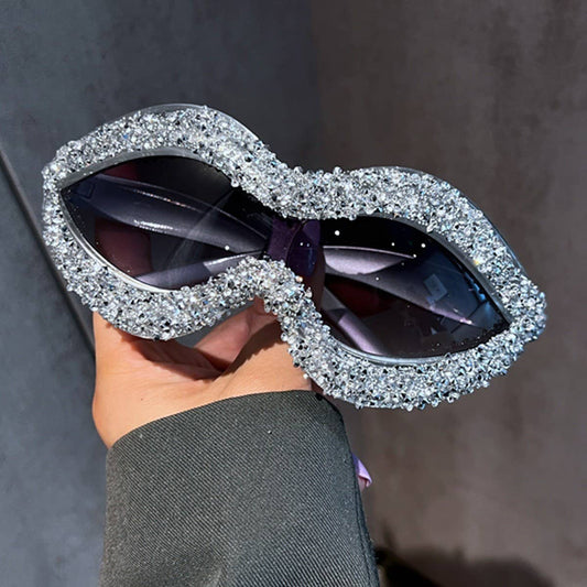 PERSONALIZED FASHIONABLE DIAMOND WAVE SUNGLASSES_CWASG0801