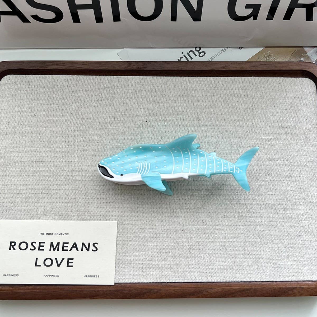 Ocean Animal Acetate Claw Clip ??Shark & Whale_CWAHA5703