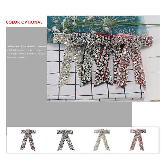 DIAMOND BOW HAIR ACCESSORY TOP CLIP PONYTAIL CLIP