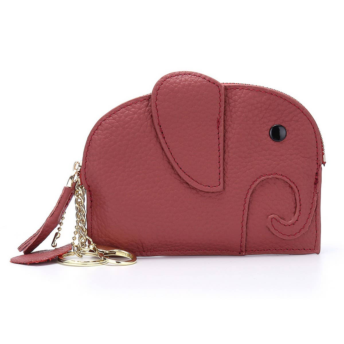 GENUINE LEATHER ELEPHANT MINI CREATIVE WALLET_CWAB3891