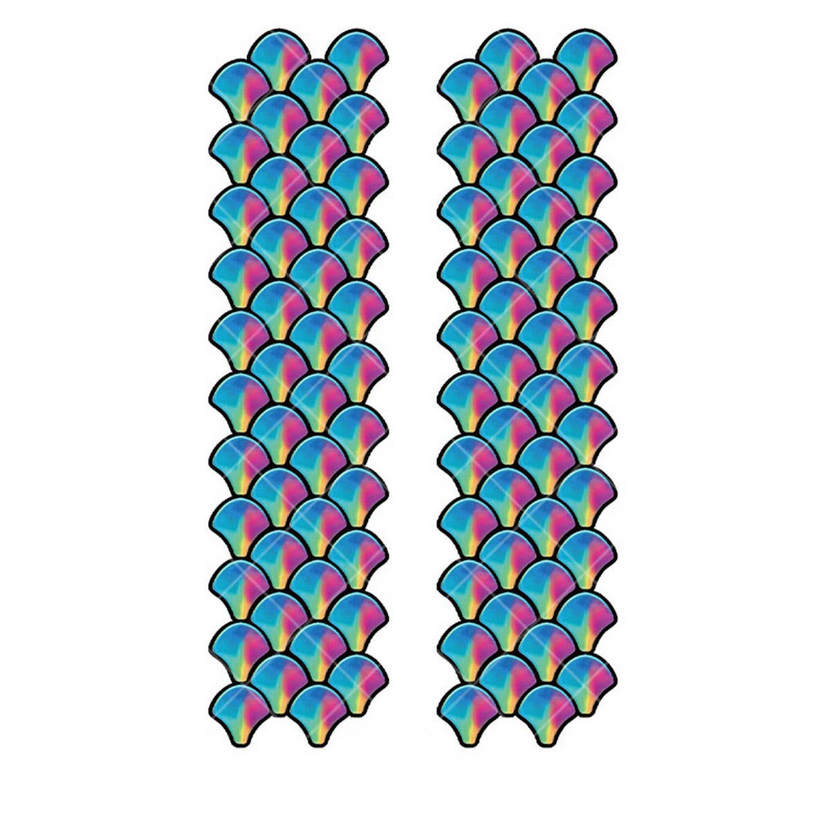 Summer Mermaid Scale Tattoo Stickers Waterproof_CWMM8368