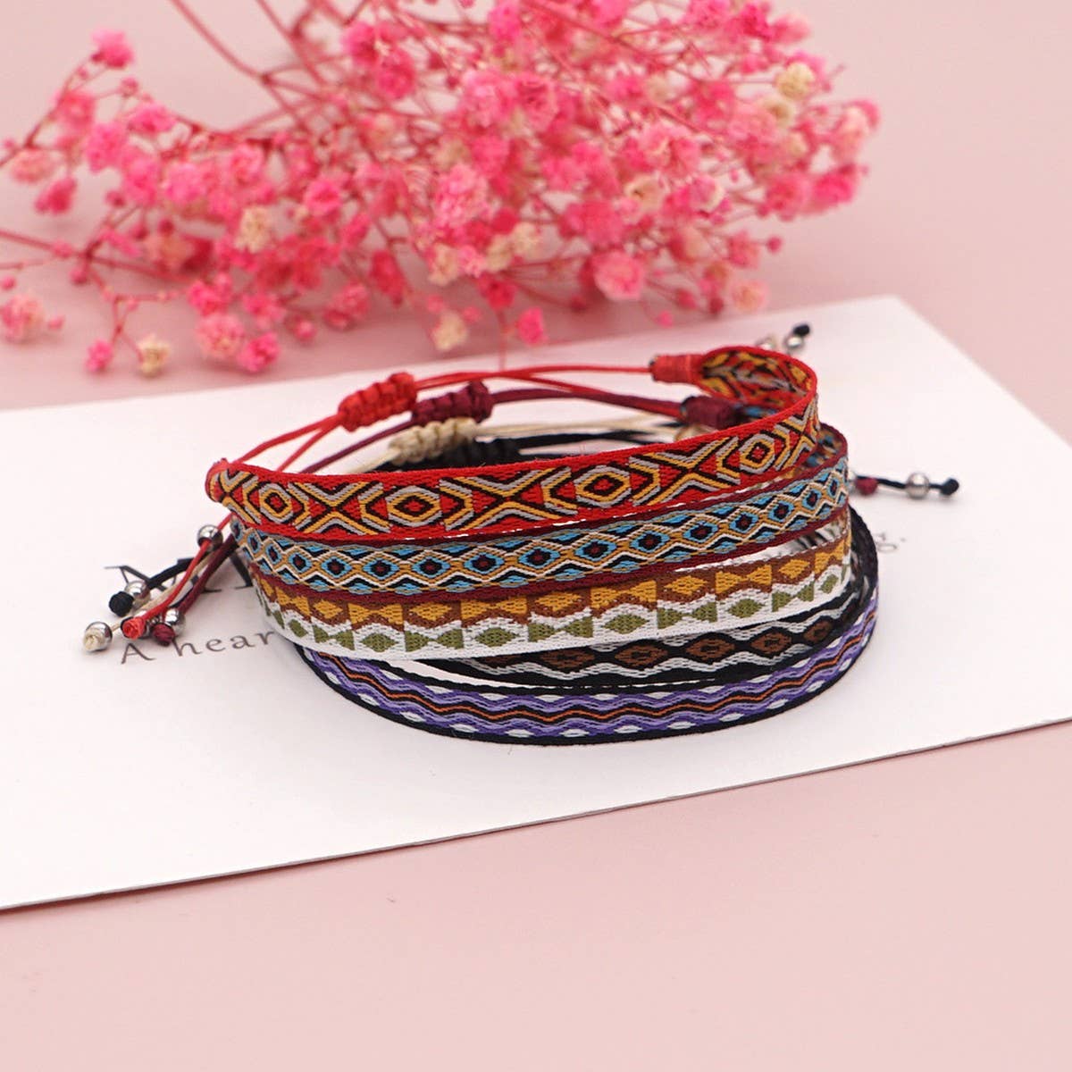 ETHNIC STYLE NYLON RIBBON RETRO HANDMADE BRACELET_CWMM3870