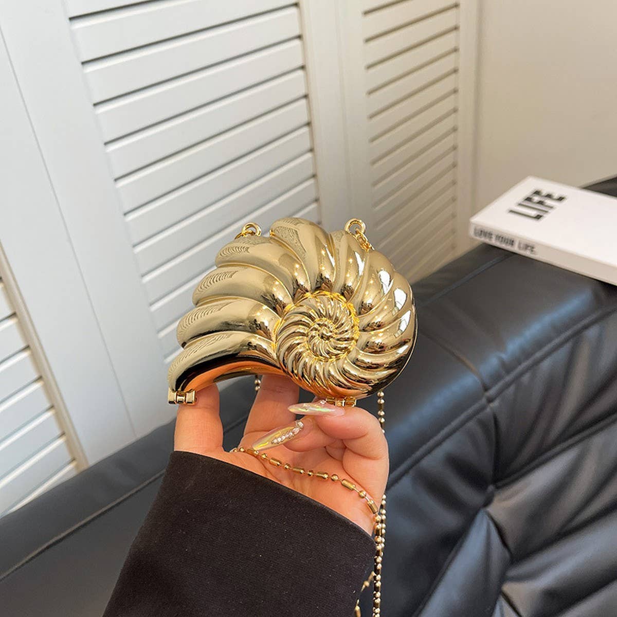 CONCH LIPSTICK  CELEBRITY EVENING BAG CLUTCH BAG_CWAB3264