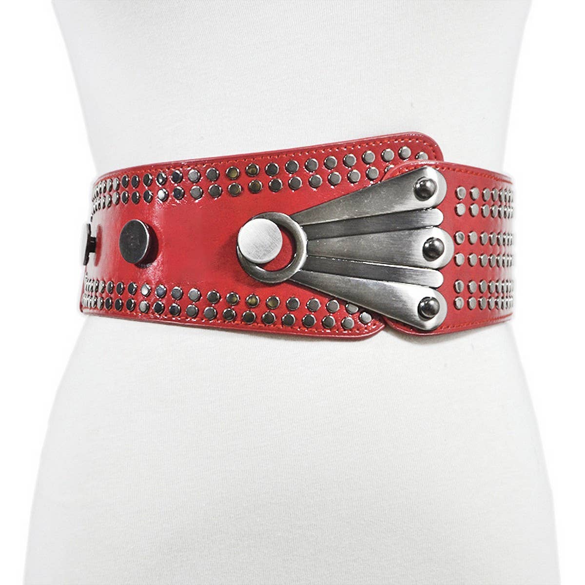 WOMEN'S RIVET RETRO DIAGONAL GIRDLE_CWABE0485