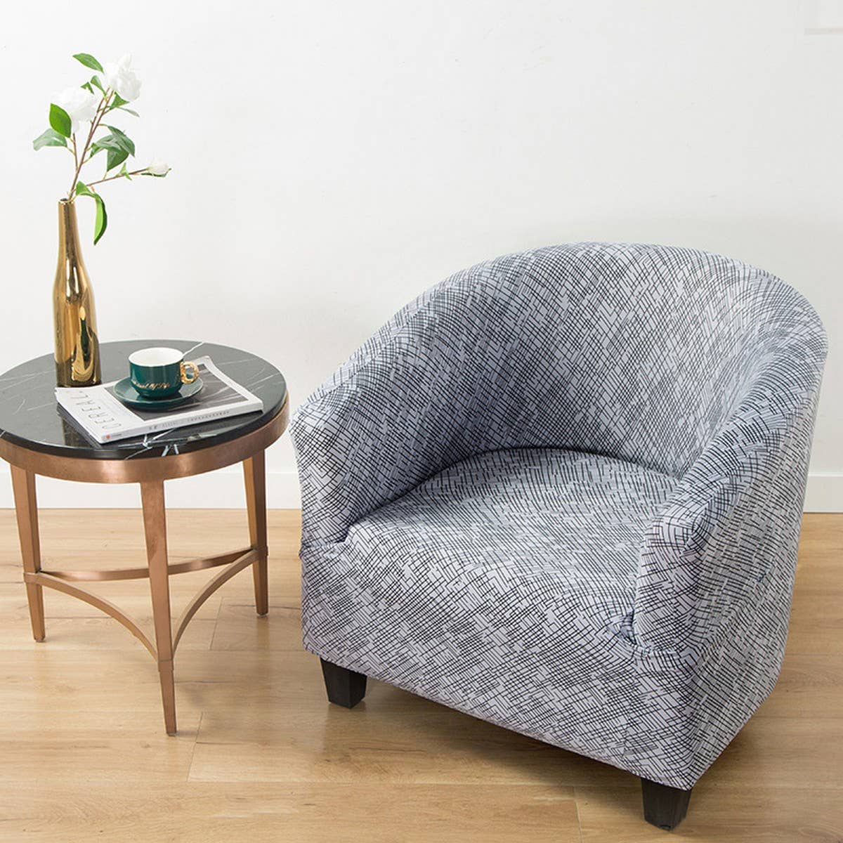 Single Sofa Chair Cover, Small Round Fit_CWMM8319