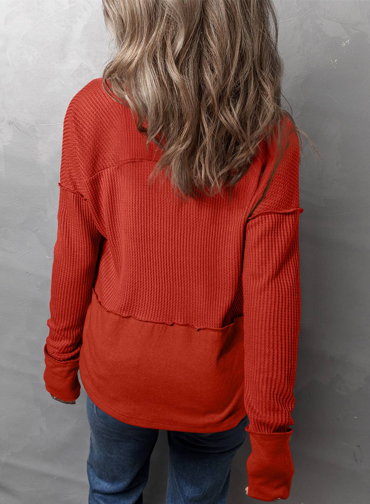 SOLID COLOR LONG SLEEVE SOLID COLOR LOOSE HOODIE