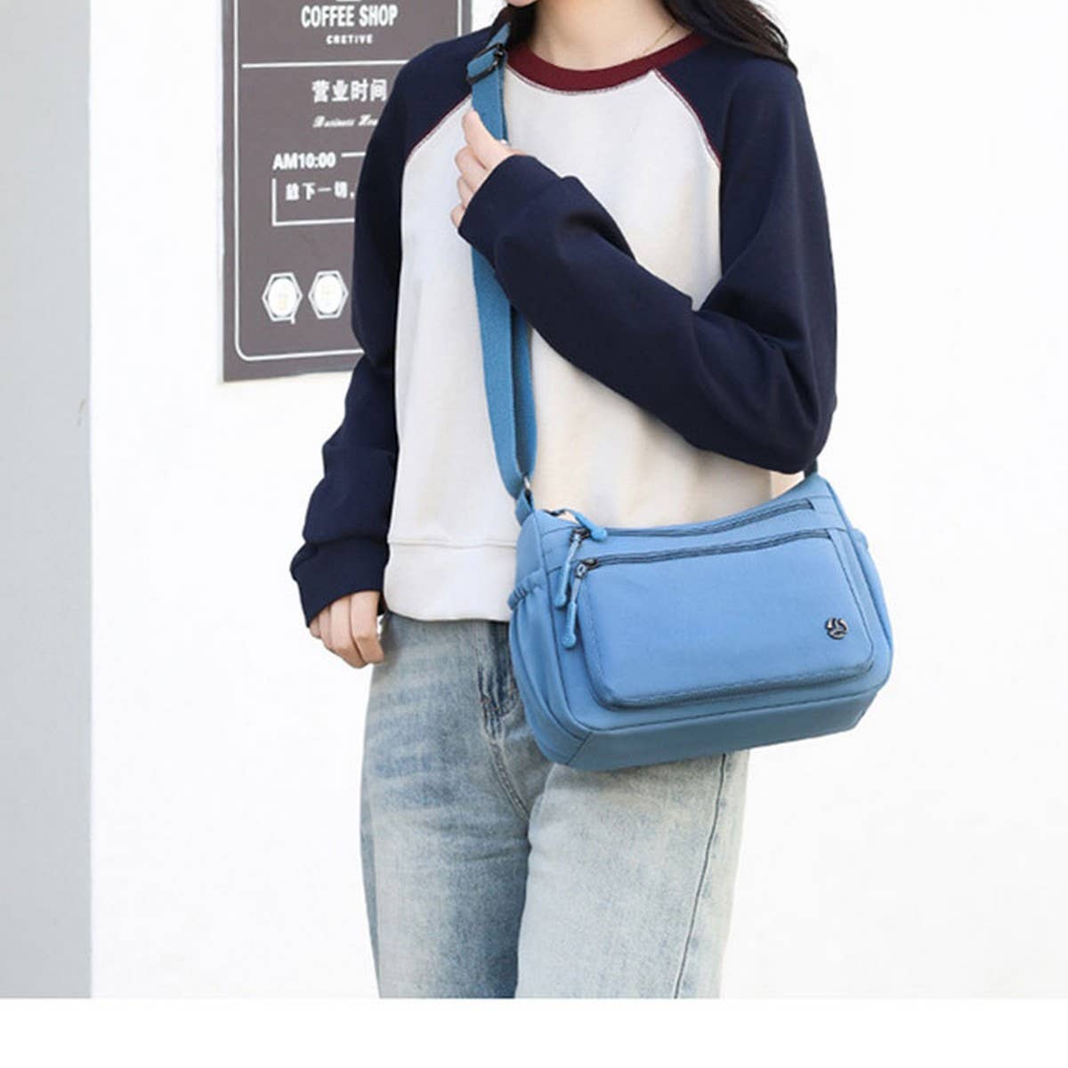 CASUAL SIMPLE MULTI-LAYER NYLON SHOULDER BAG_CWASC1779