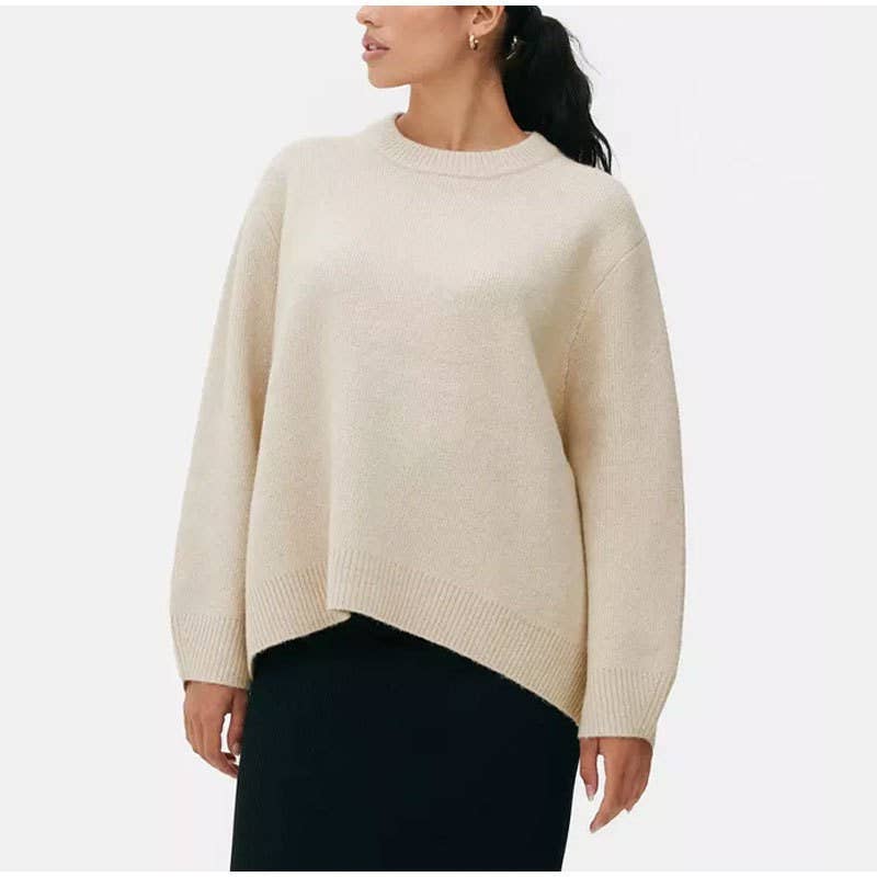 Sweet round-neck casual pullover sweater