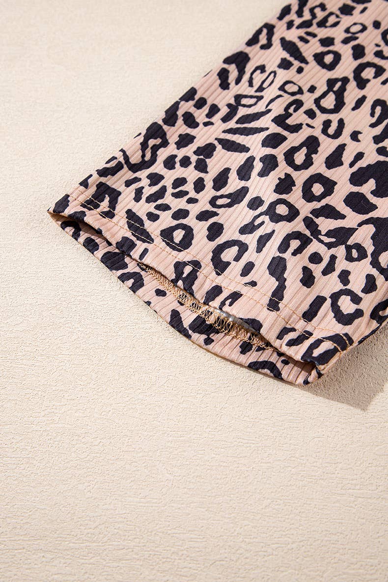 Leopard print high-waisted hip lift leggings