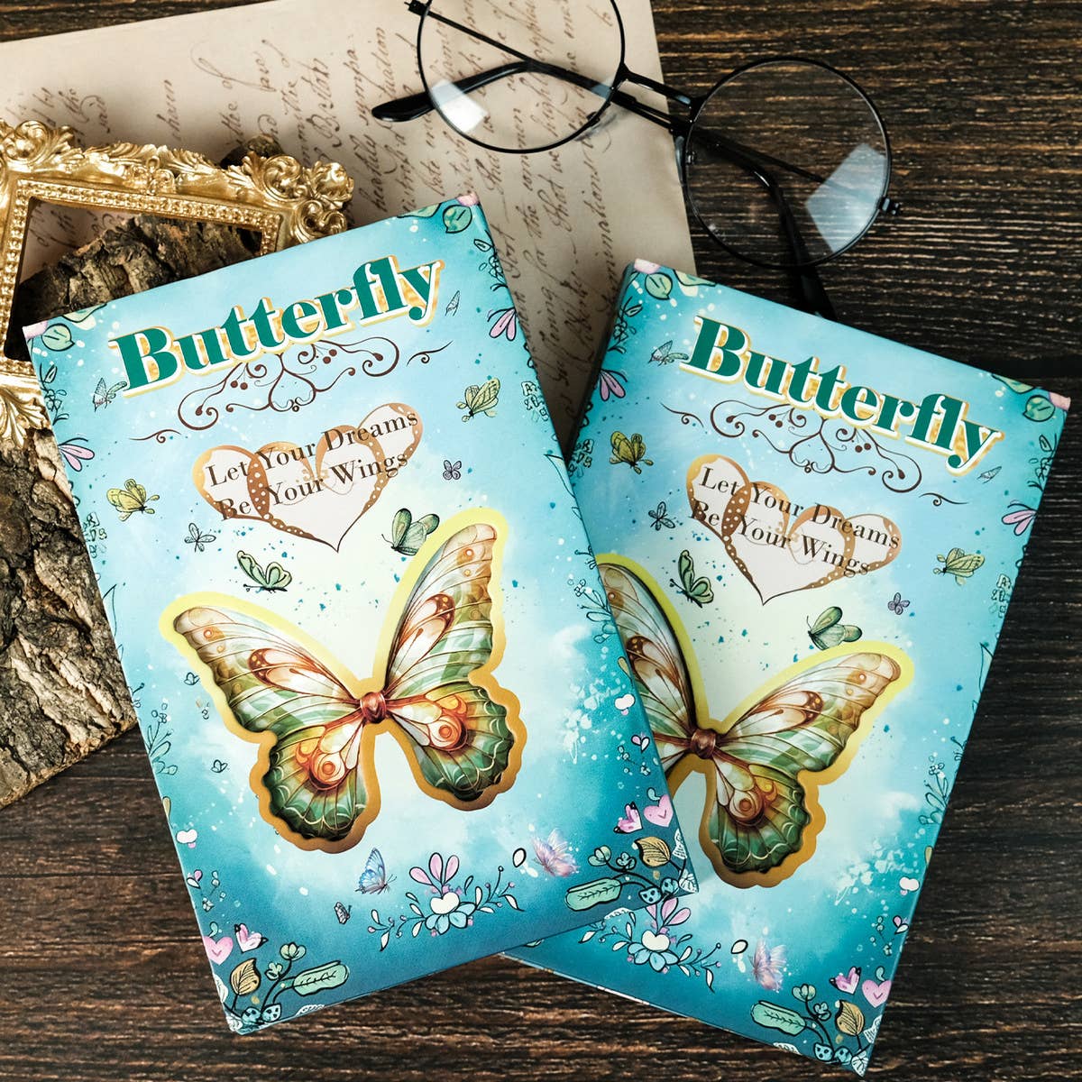 SUN BUTTERFLY SERIES PORTABLE TRIFOLD NOTEBOOK