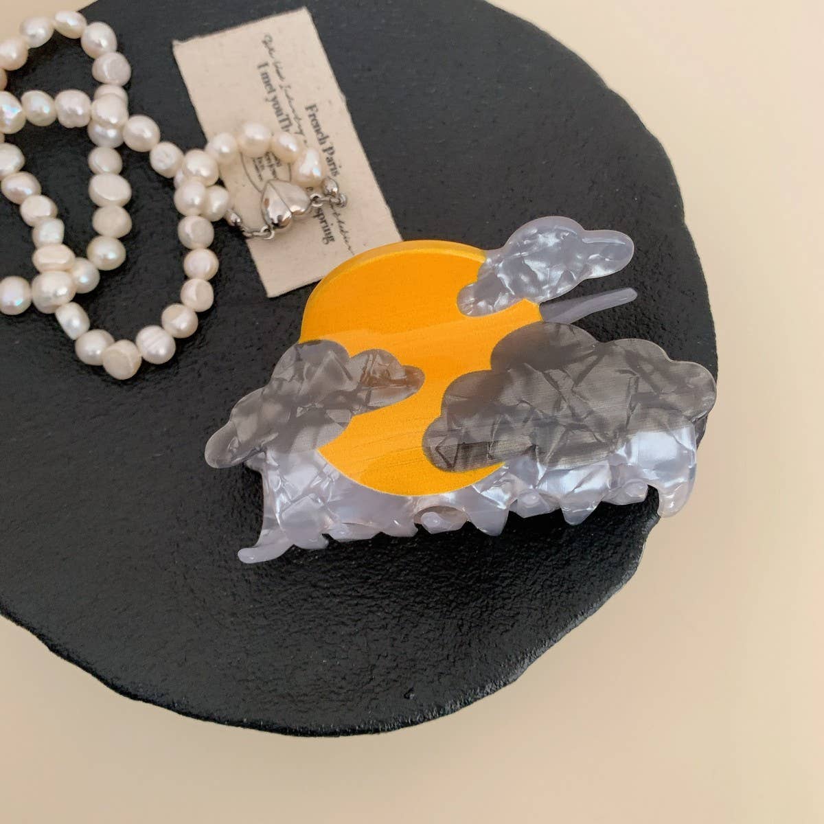 CWAHA07729_CUTE ANIMAL KOALA RACCOON ACETATE HAIR CLAW