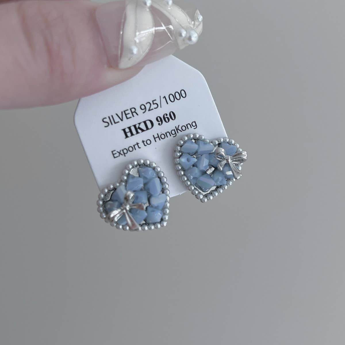 LOVE COLORED CRYSTAL BOW EARRINGS