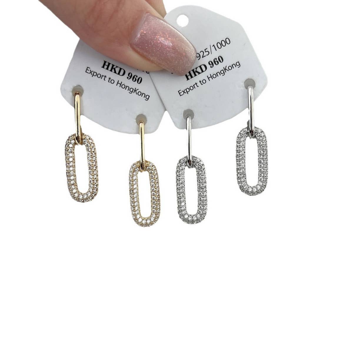 EXQUISITE ELLIPTICAL ZIRCON EARRINGS_CWAJE1311