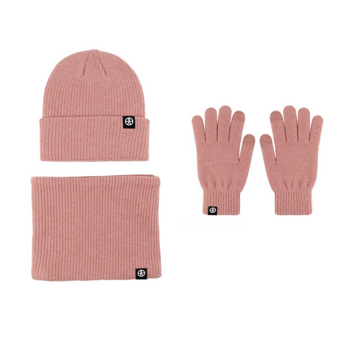 WINDPROOF WARM HAT SCARF GLOVES THREE-PIECE SET