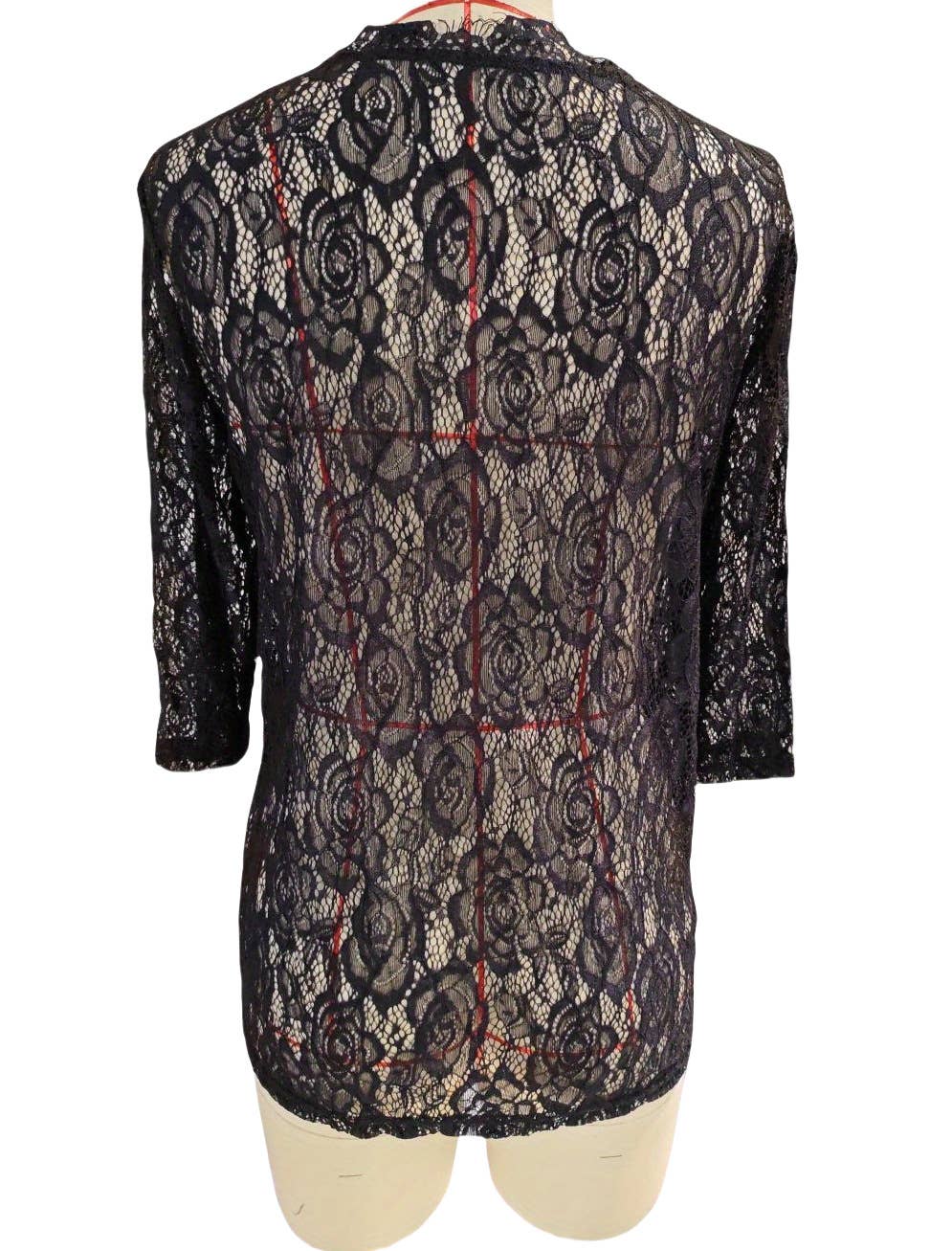 Lace patchwork fashion lace-trimmed cardigan
