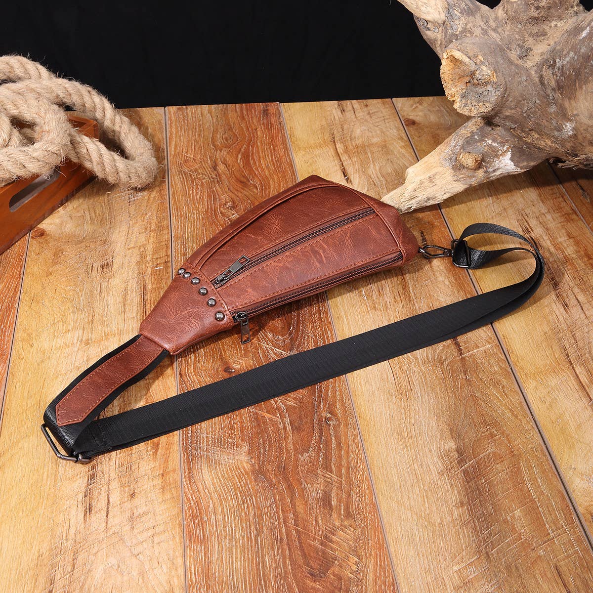 VINTAGE WESTERN CASUAL WAIST BAG CROSSBODY BAG_CWAB2588