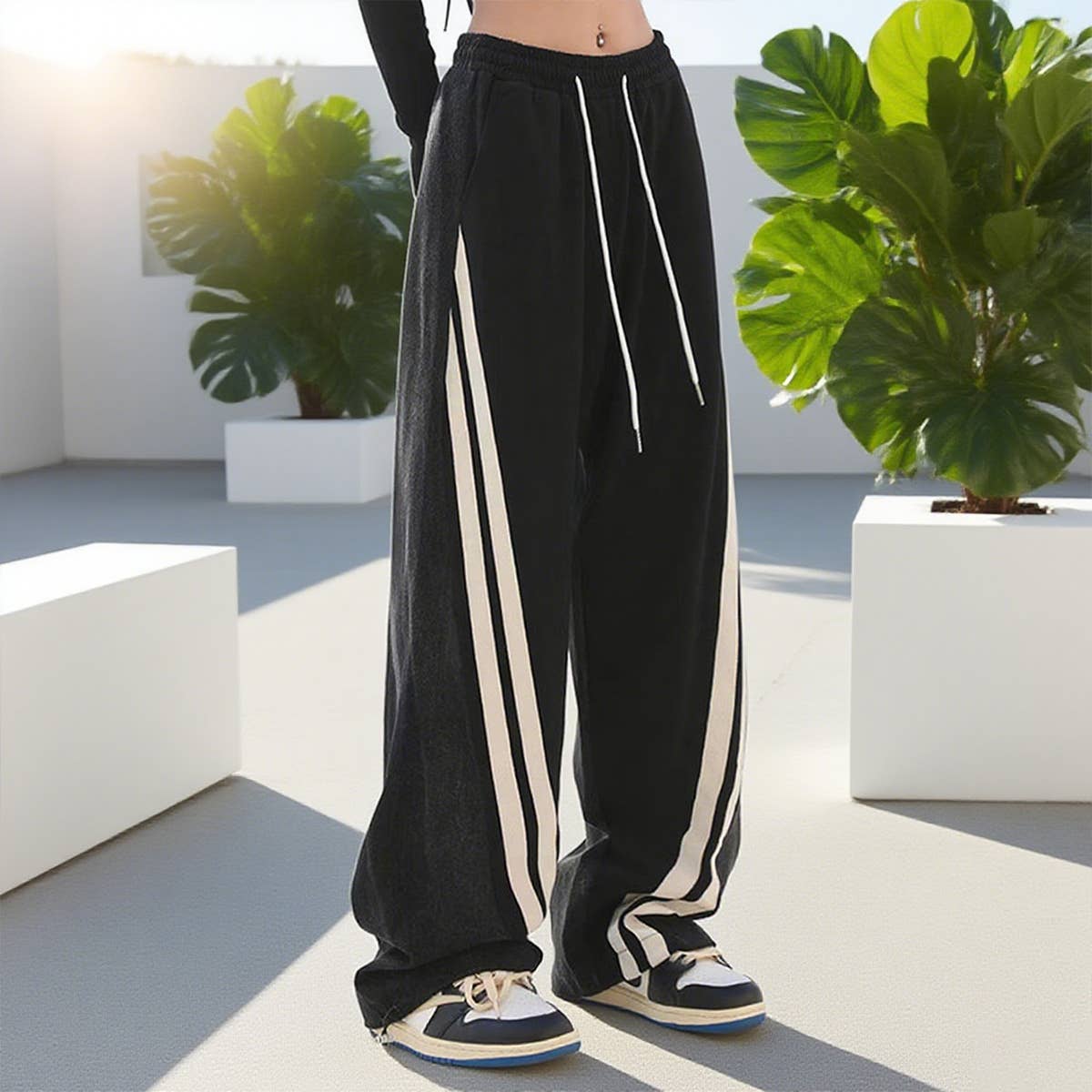 High street loose wide-leg jeans