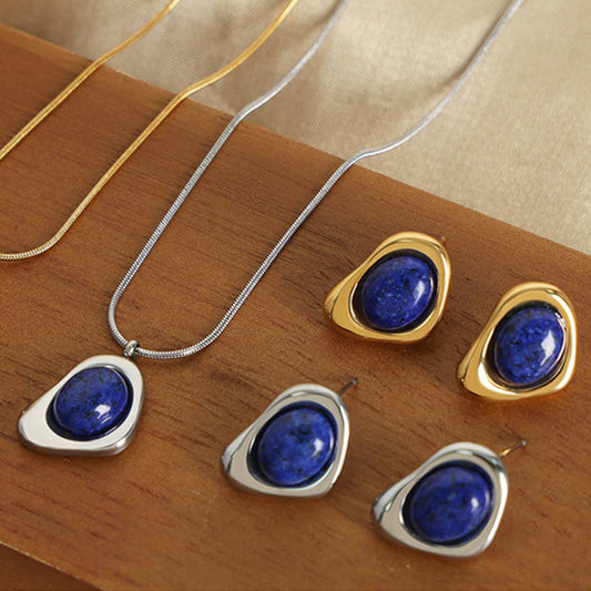 INLAID SAPPHIRE PENDANT NECKLACE JEWELRY