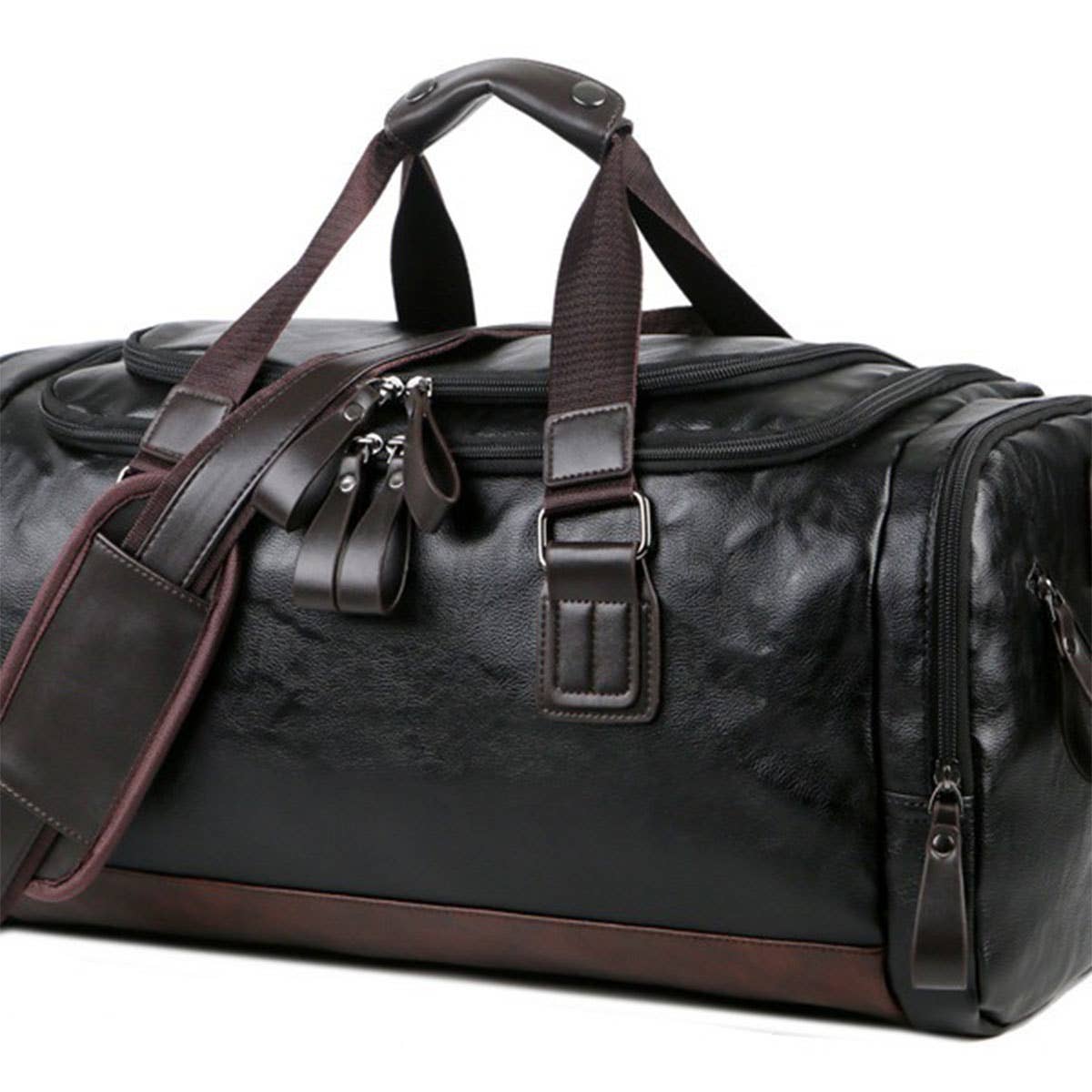 Small PU Travel Bag, Waterproof & Colorblock_CWAB5172