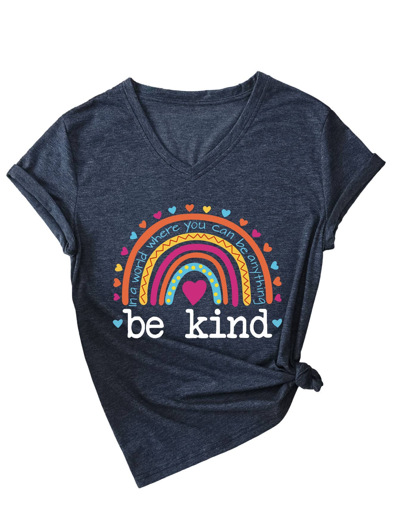 V-neck in a world where be short-sleeved T-shirt