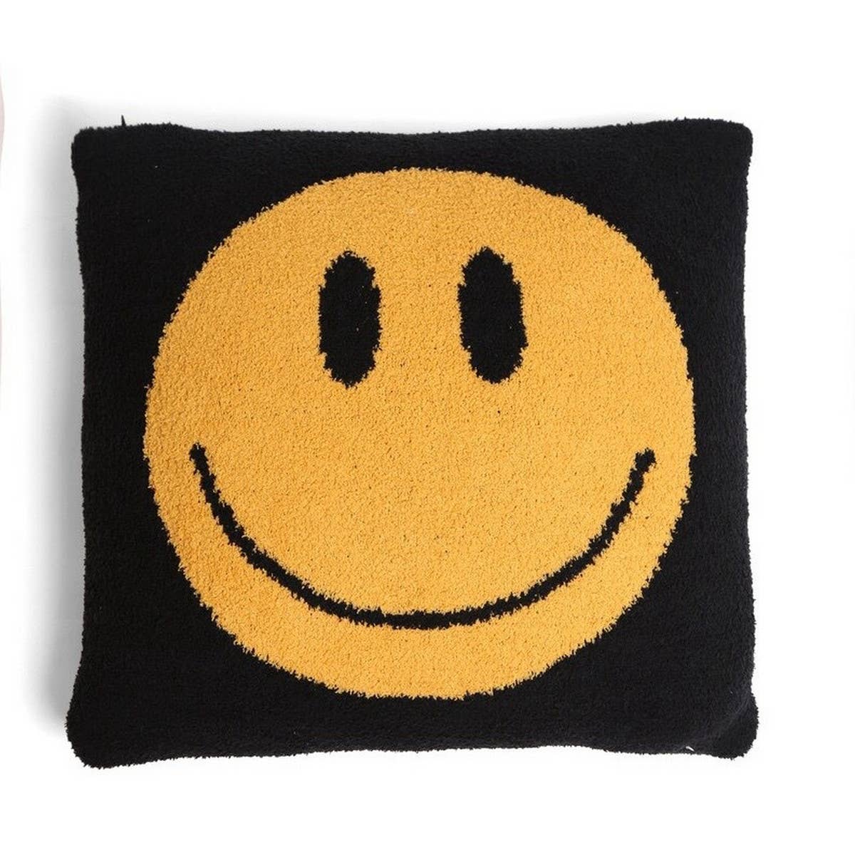 SMILEY FACE KNITTED JACQUARD PILLOW_CWMS0739