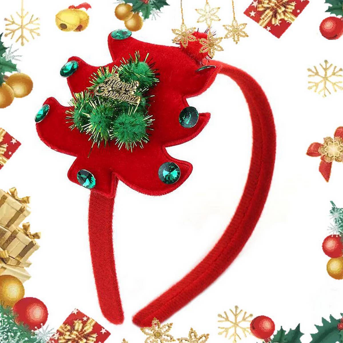 Christmas Tree Plush Headband -Cute Hair Accessory