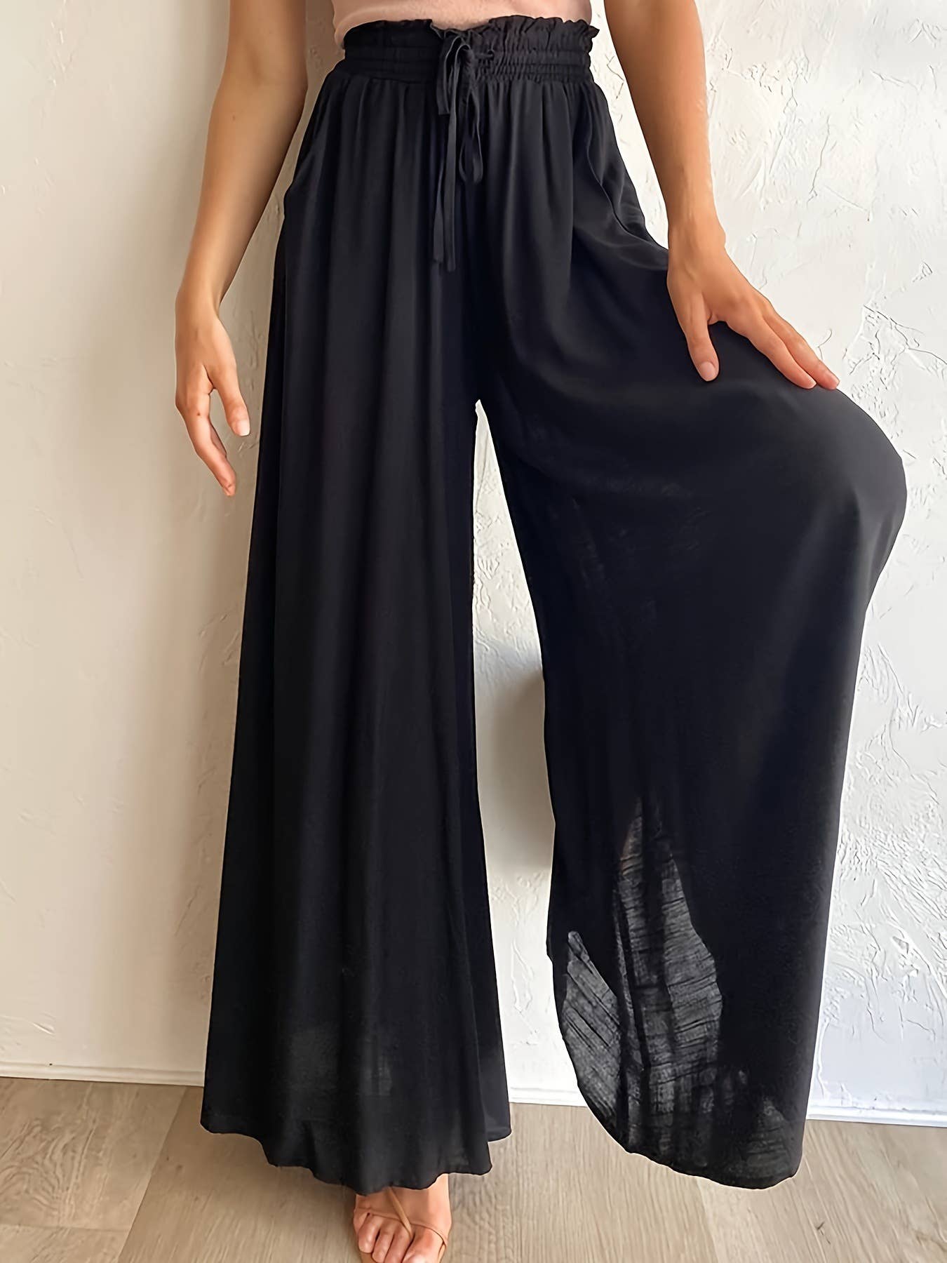 High-Waisted Wide-Legged Pants Long Skirt Pants
