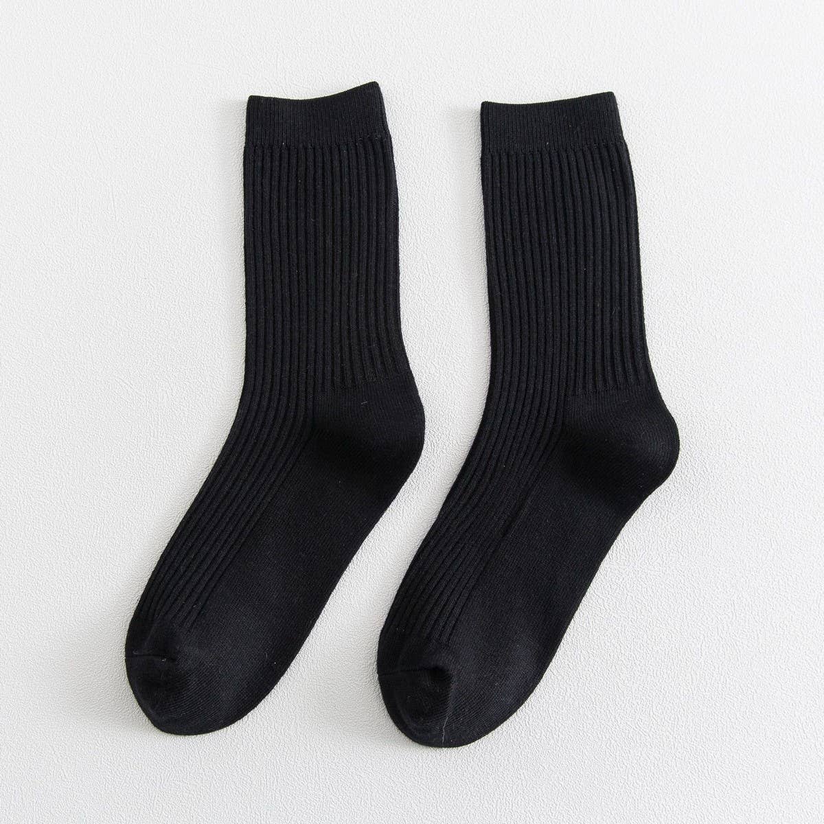 NEW ALL-MATCH DOUBLE-NEEDLE MID-CALF SOCKS