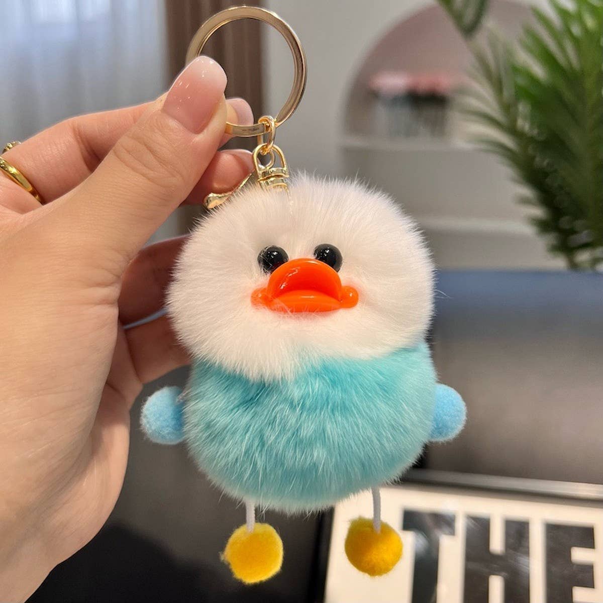 CUTE LITTLE YELLOW DUCK CAR KEYCHAIN BAG PENDANT