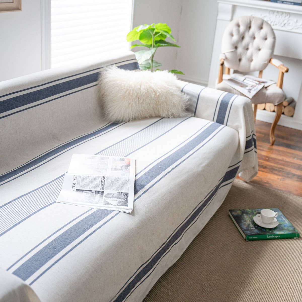 STRIPED ANTI-CAT SCRATCH SOFA THROW_CWMM1656