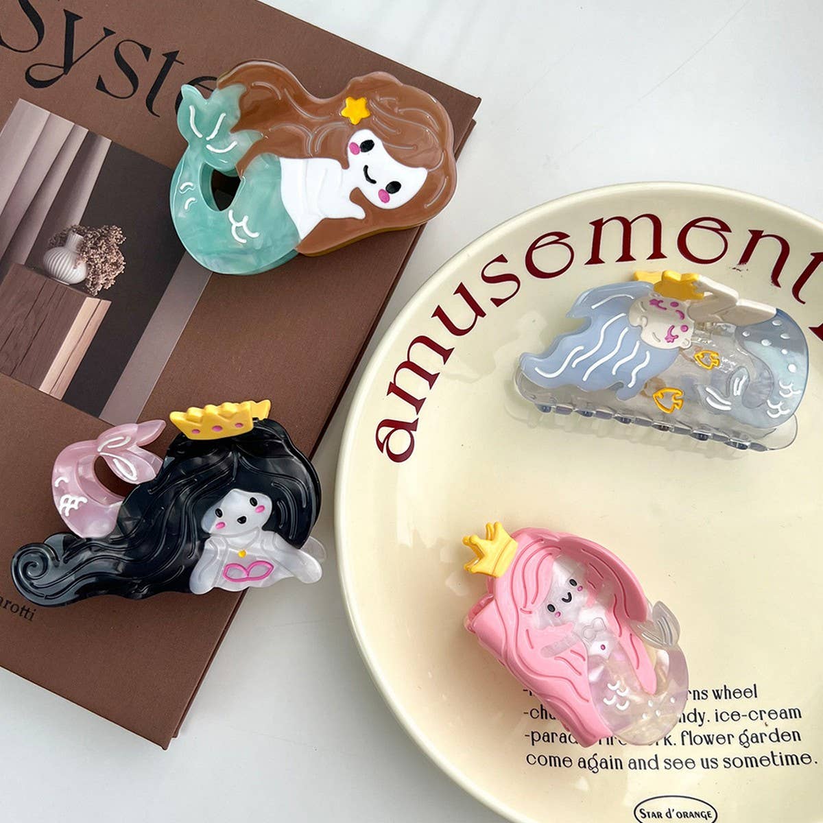 Fairy Tale Mermaid Acetate Claw??œStar Ocean Hairpin_CWAHA5906