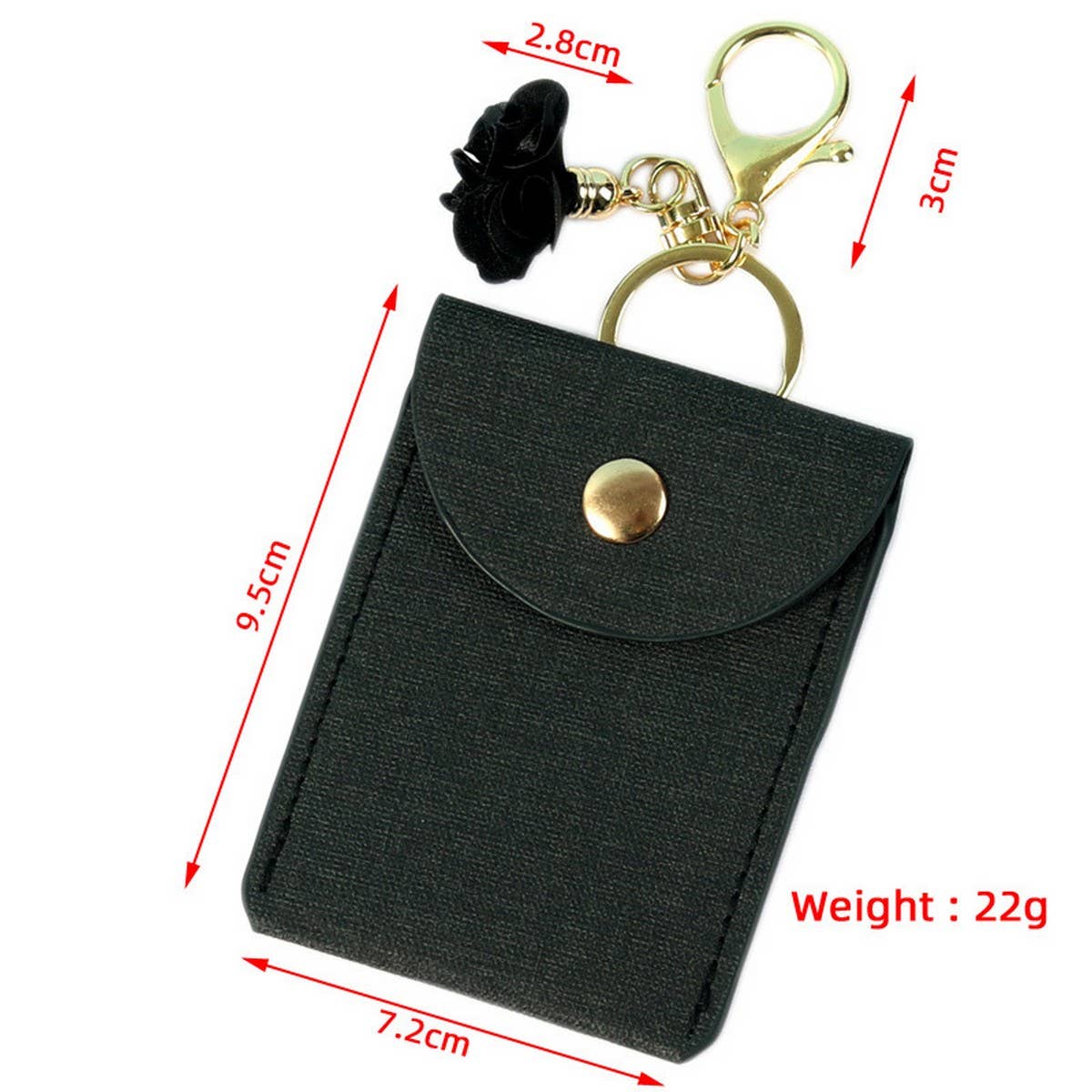 PU Leather Wristlet Wallet Keychain_CWAB5005