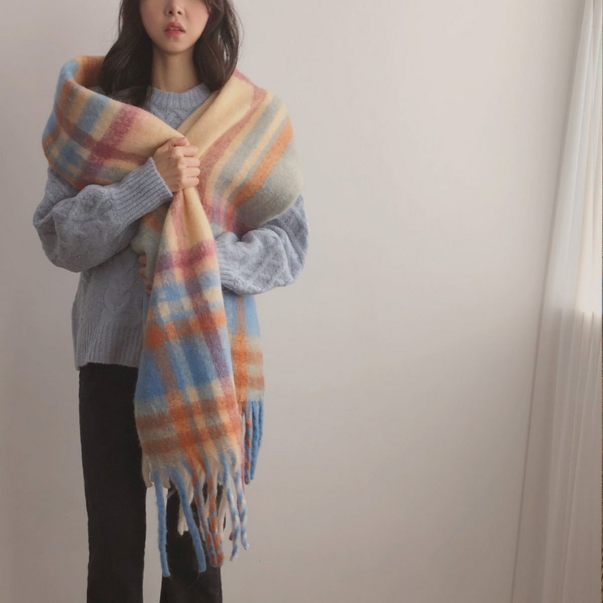 Thick Brushed AC Scarf ? Sweet Winter Wrap
