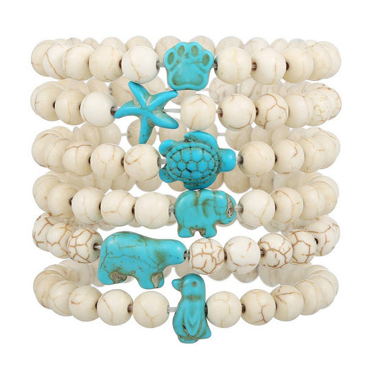 FASHIONABLE MARINE ANIMAL BRACELET SET