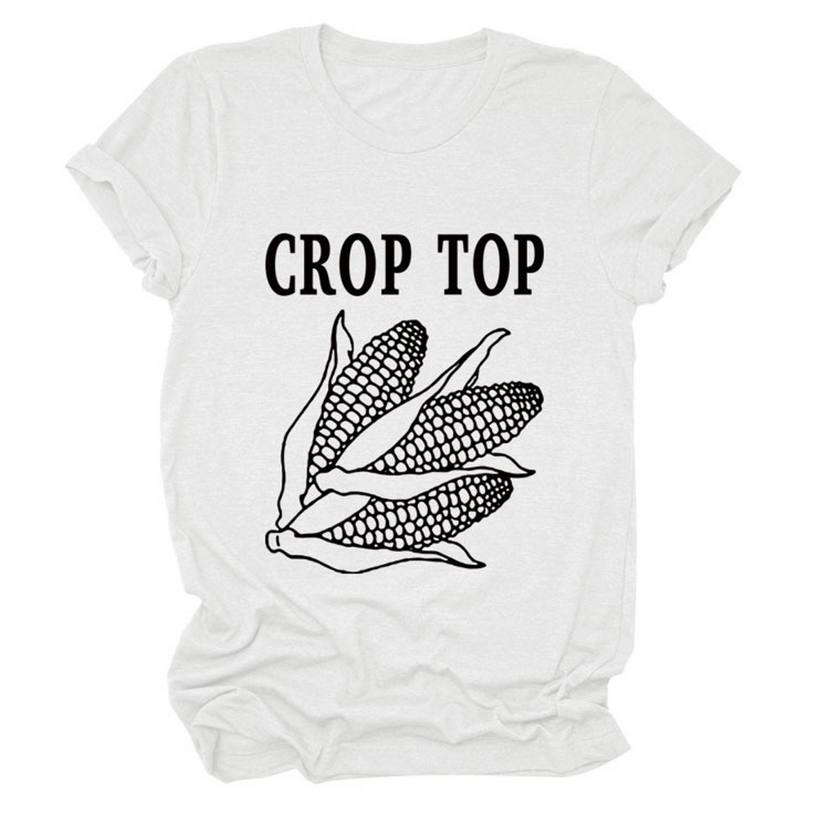 Corn Letter Print Tee ? Women¡¯s Casual T-Shirt