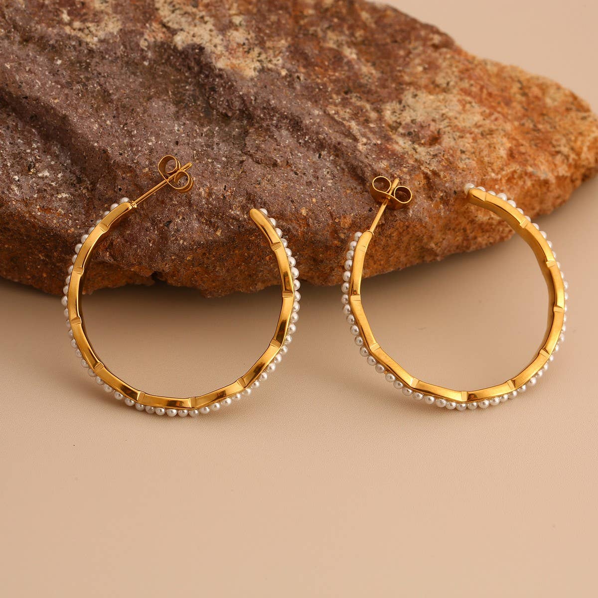 Pearl Stainless Steel Earrings Luxury Design_CWMM8898