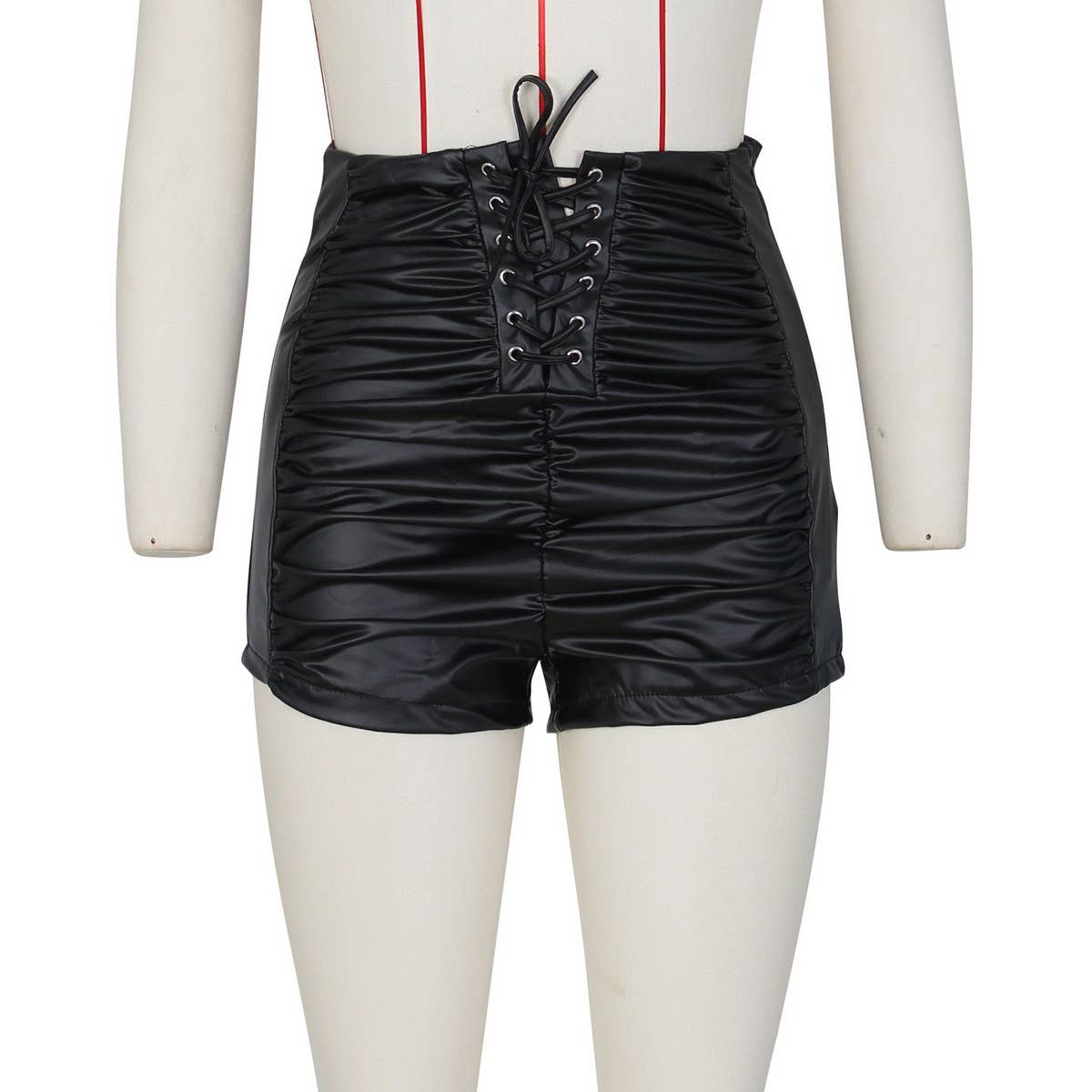 WOMEN FASHIONABLE PLEATED HIGH WAISTED SHORTS_CWBSP0137