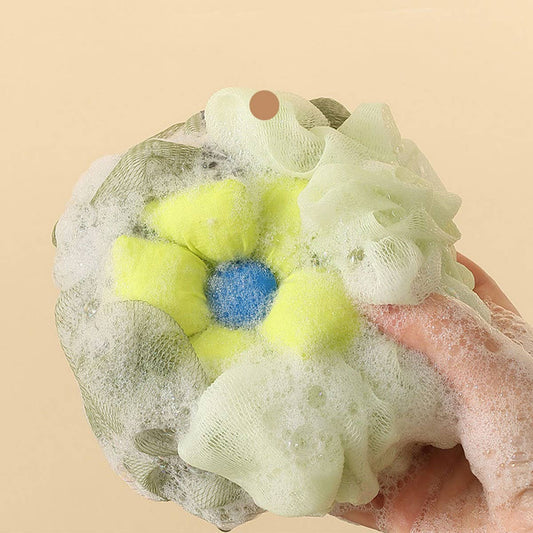 BATH POUF SOFT LARGE SUNFLOWER BATH BALL_CWMM3356