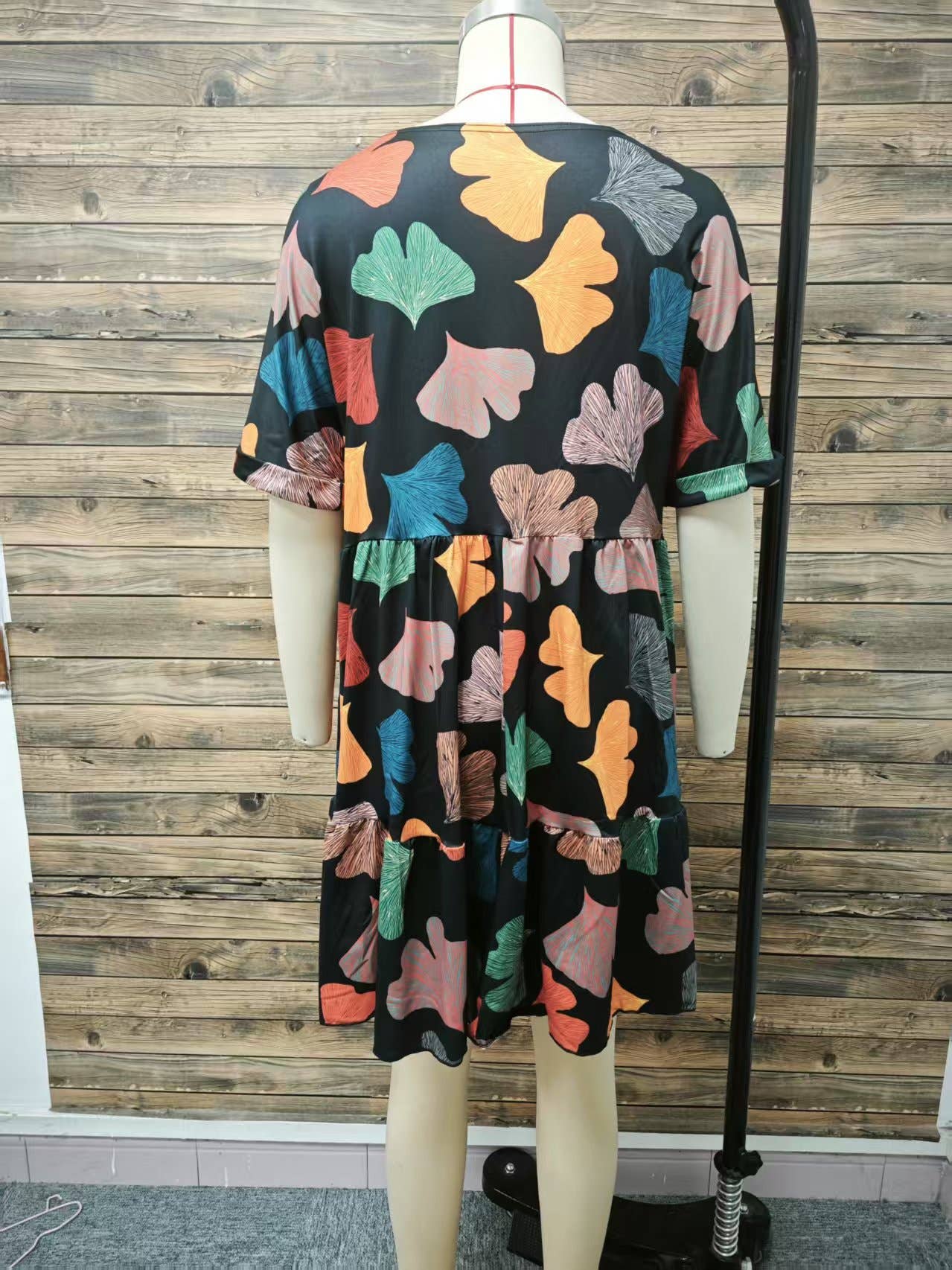 Stylish and elegant printed cotton silk dress