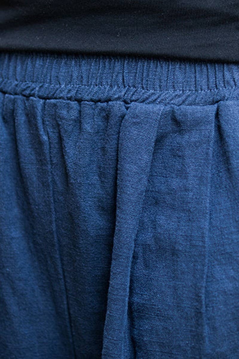 CWBLP1377_COTTON AND LINEN SAND-WASHED WIDE-LEG TROUSERS