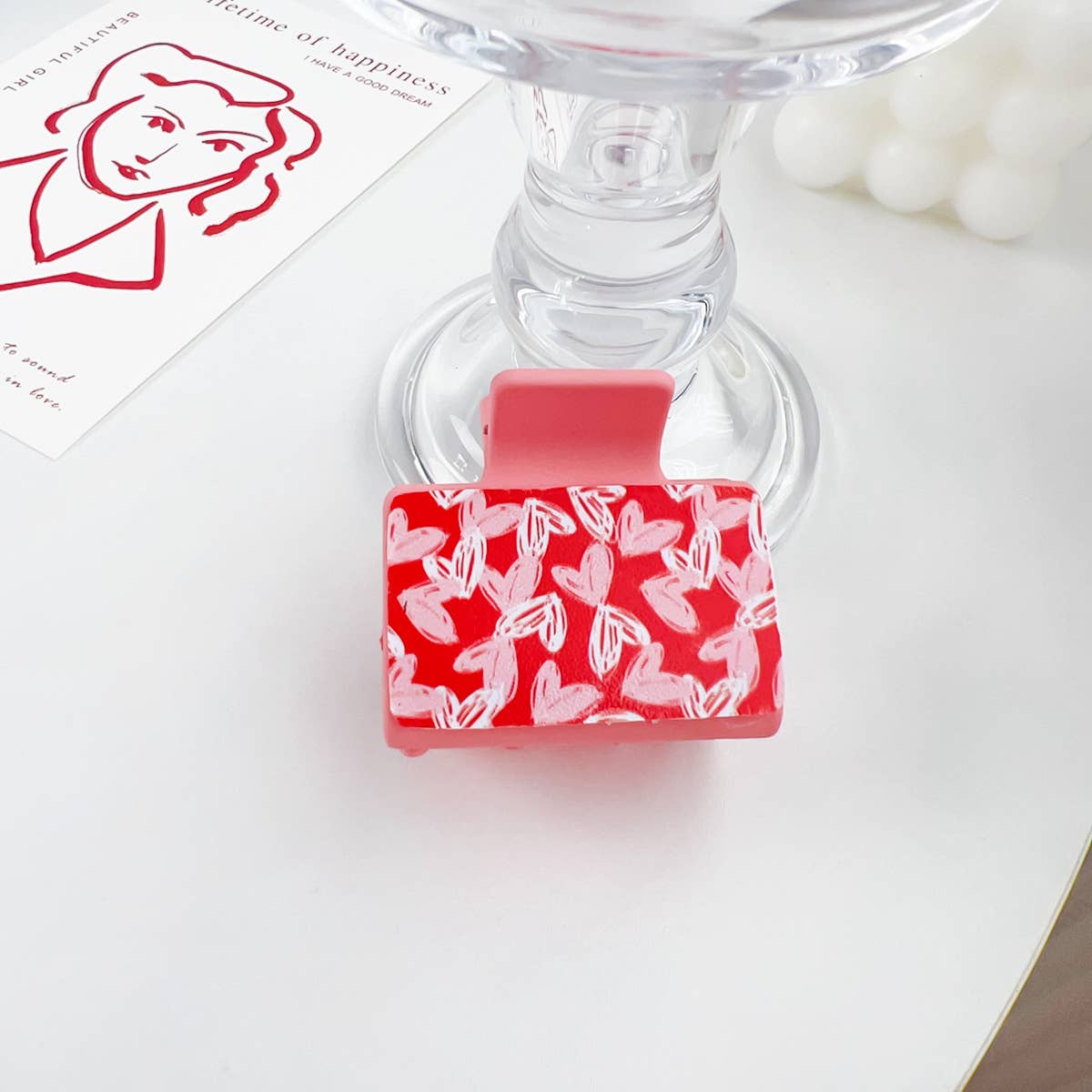 Romantic love plastic hairpins Valentine's Day