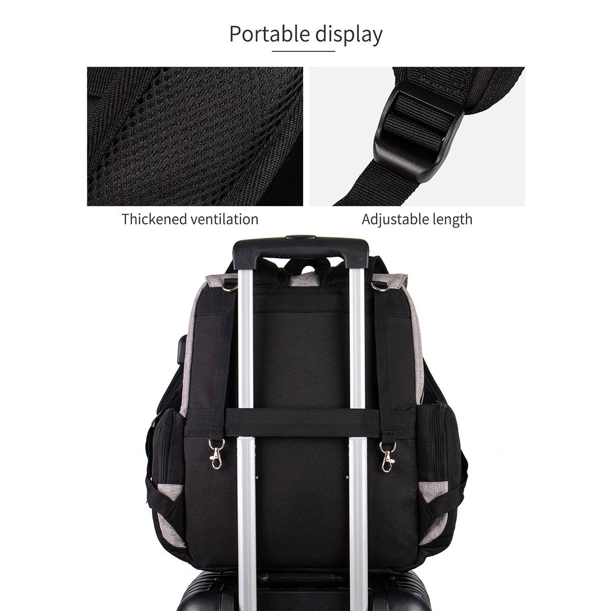 TRAVEL BACKPACK MOTHER AND BABY BAG_CWAB2224