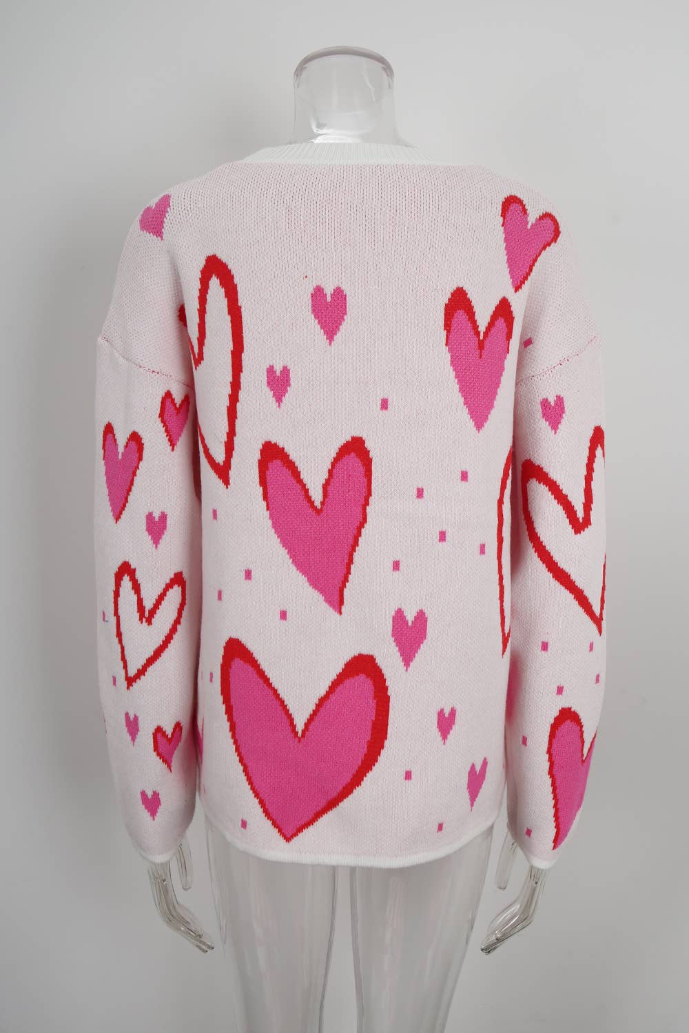 Valentine's Day love jacquard loose knitwear