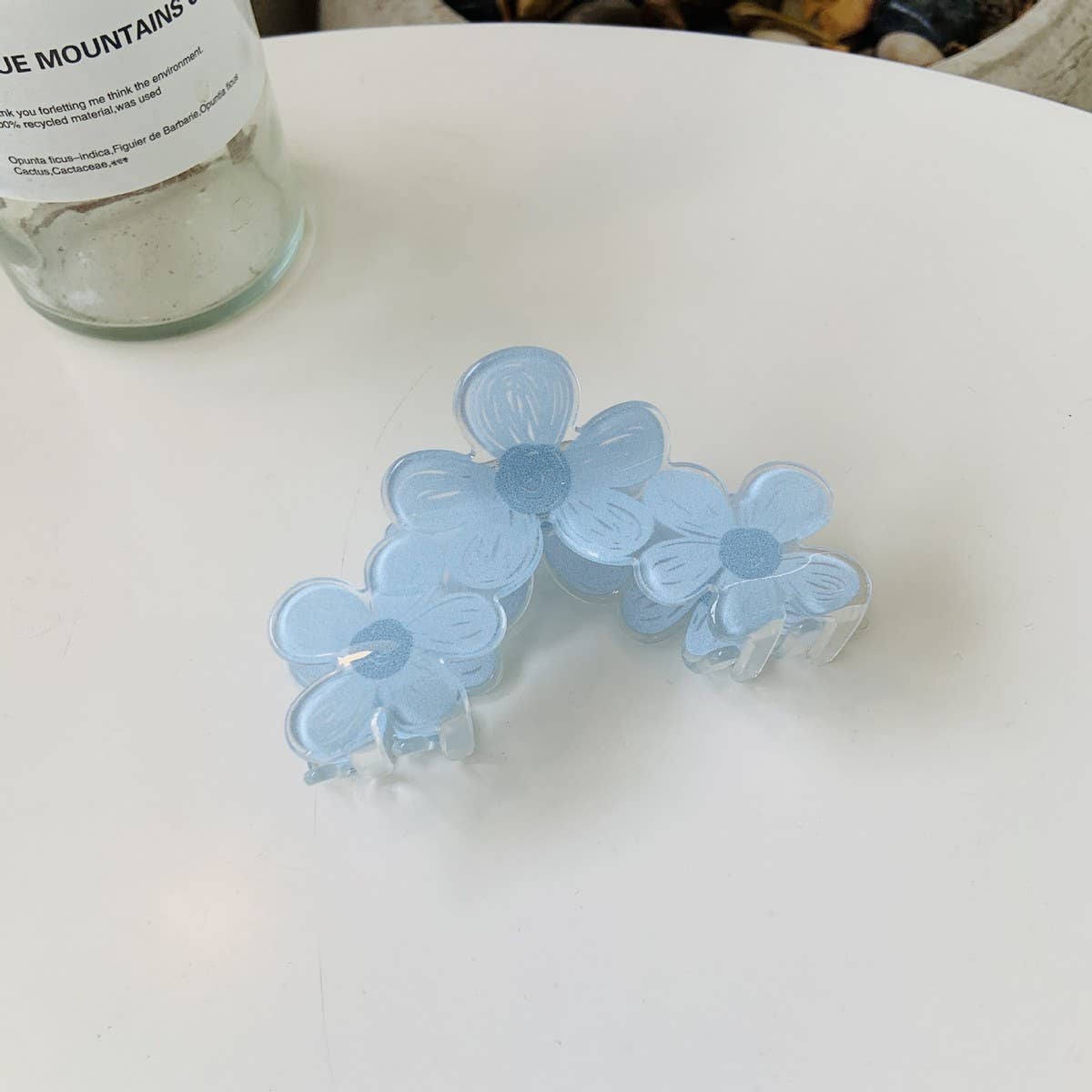 CWAHA1532_PAINTED FLOWERS DAISIES LARGE HAIR CLAW CLIP