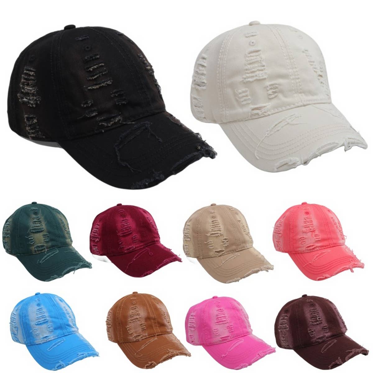 Vintage Washed Baseball Cap, Unisex,Sun Hat CWAH1129