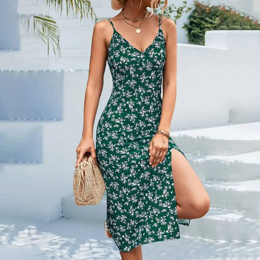 SEXY BACKLESS CONDOLE SPLIT DRESS_CWDSD2659