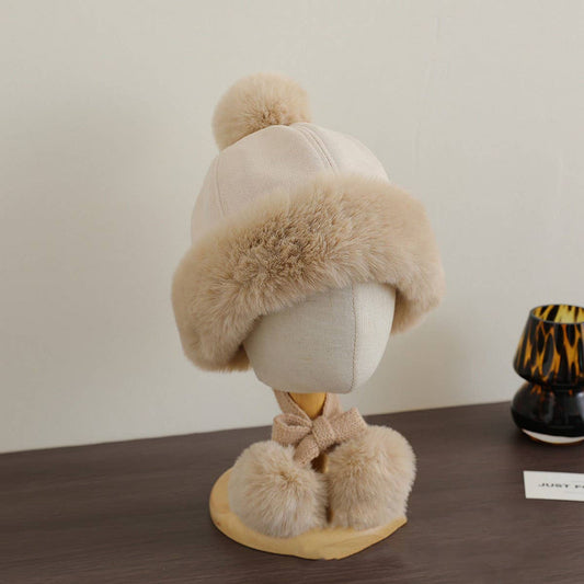 Kids Suede Trapper Hat ? Warm Winter Earflap Cap_CWAH2936